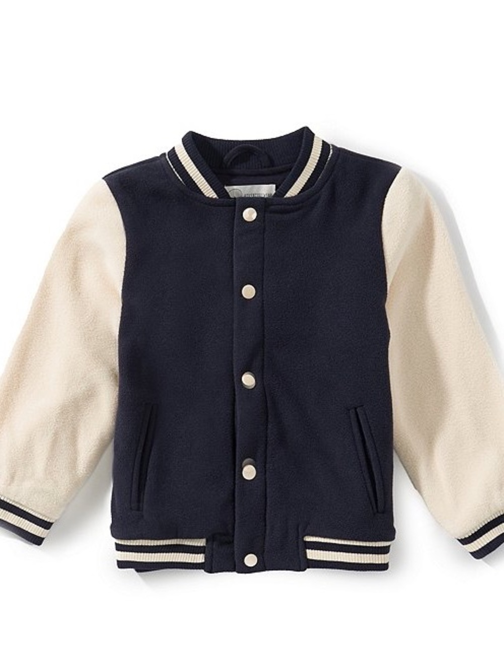 NWOT Navy and White Kids' Varsity Jacket